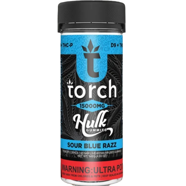 Gomitas Live Resin Hulk de Torch | 15000 mg SOUR BLUE RAZZ
