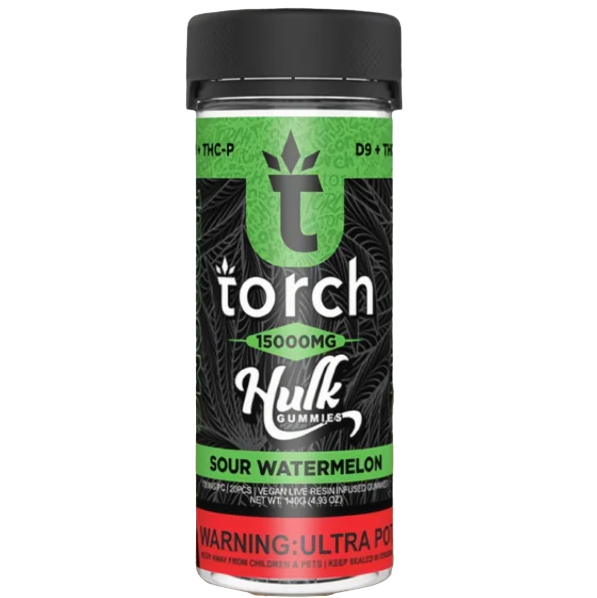 Gomitas Live Resin Hulk de Torch | 15000 mg SOUR WATERMELON