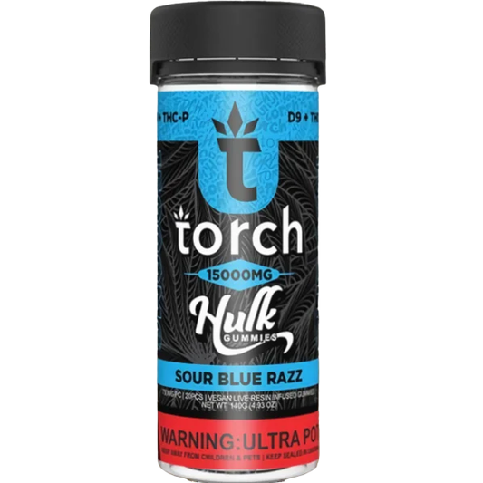 Gomitas Live Resin Hulk de Torch | 15000 mg SOUR BLUE RAZZ